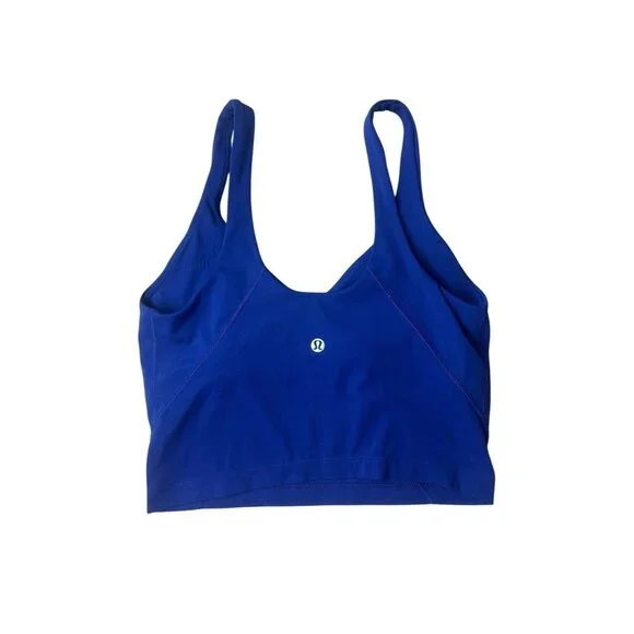 Lululemon Align Tank Top Riverside Blue Size 6 Nulu Yoga Workout Bra - Picture 1 of 10
